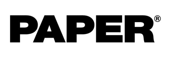 Paper logo on black on white background