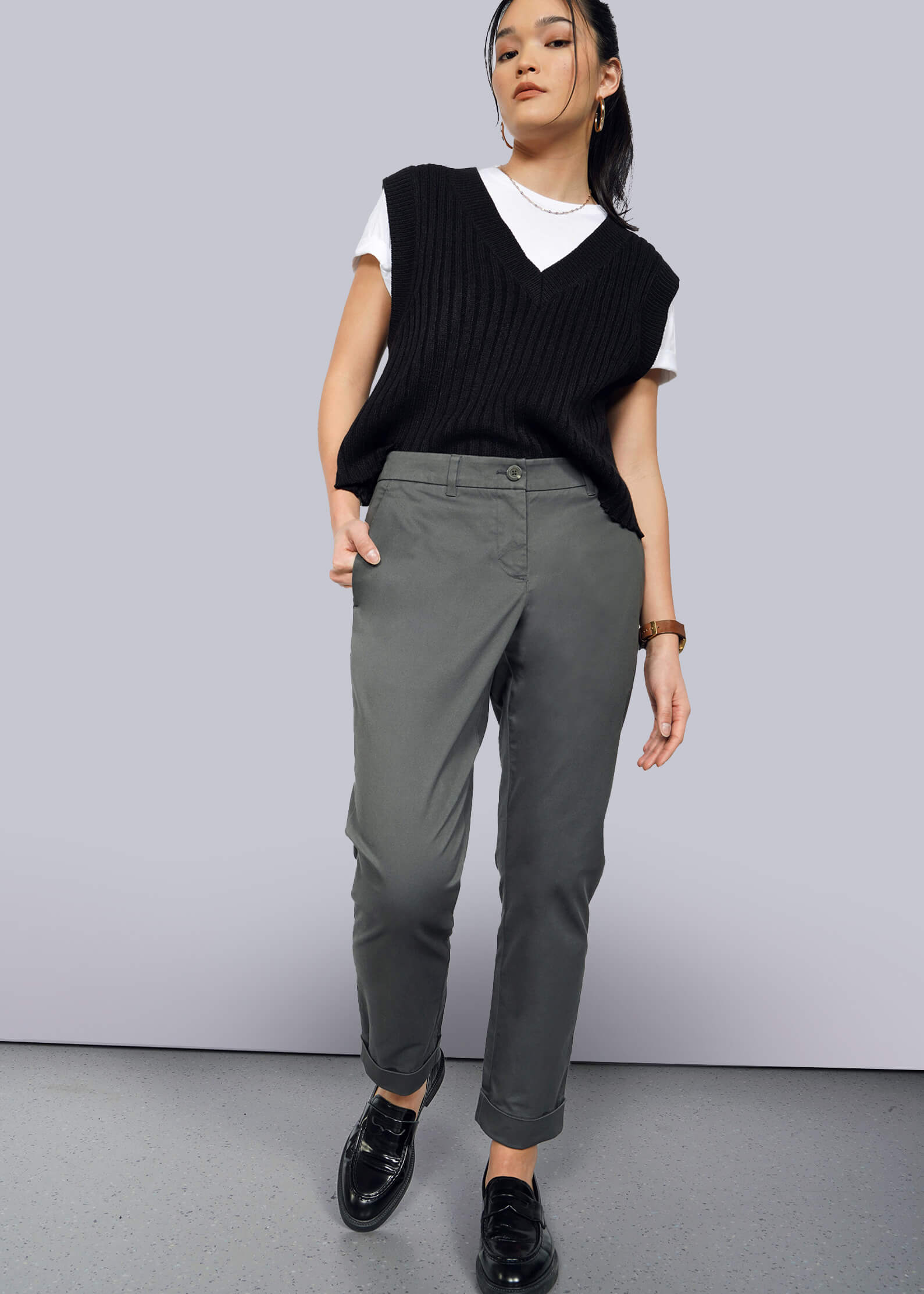 The Essential Trouser in Charcoal