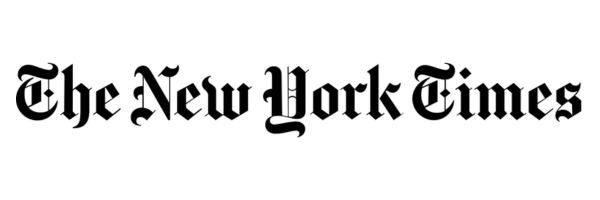 New York Times logo in black on white background