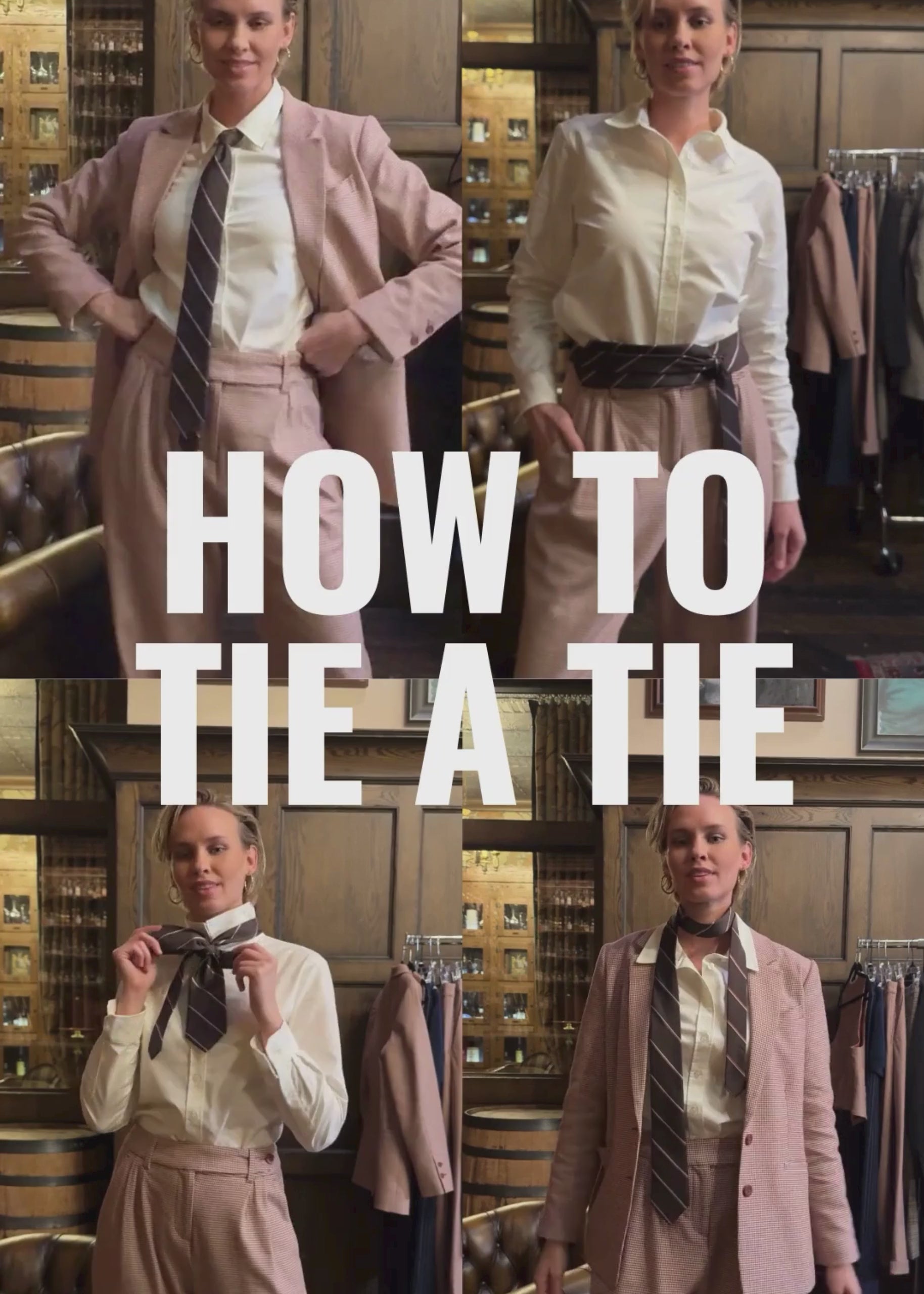 Video showing how to tie a tie using the arm wrap method
