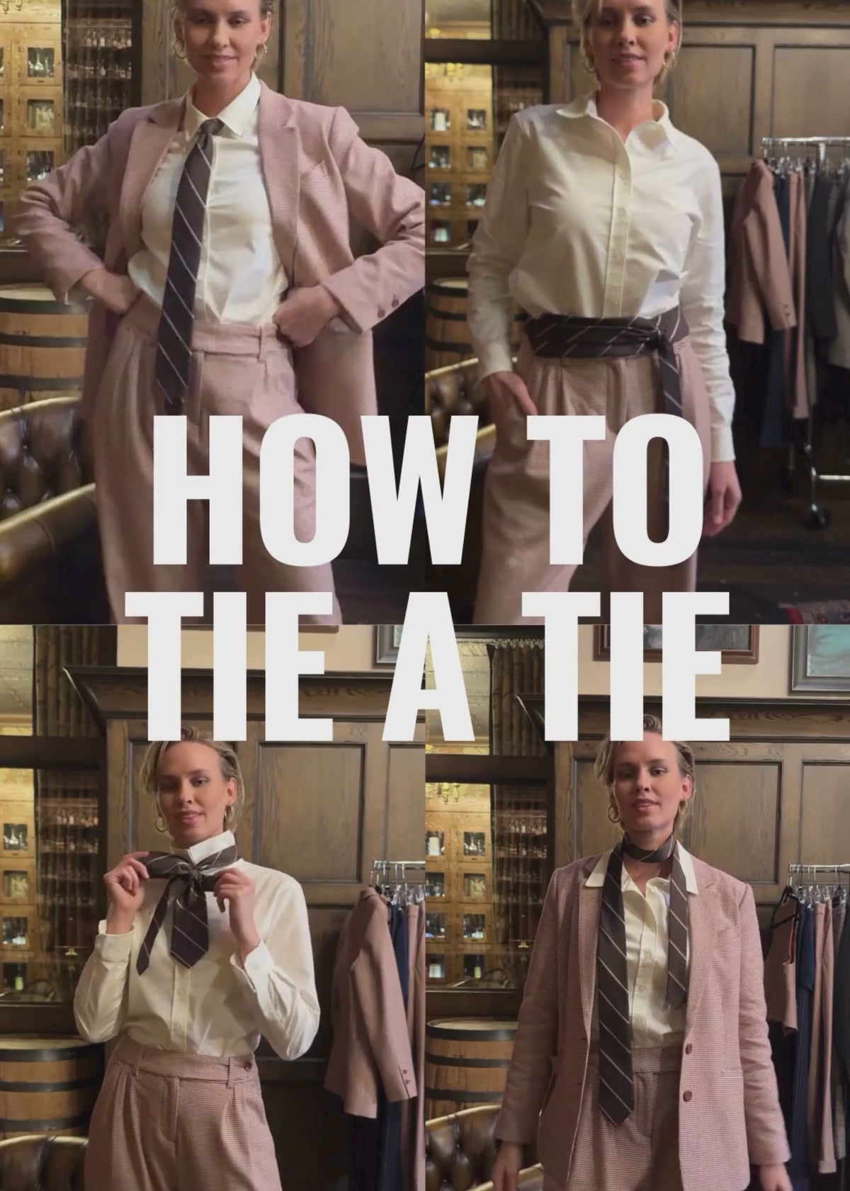 Video showing how to tie a tie using the arm wrap method